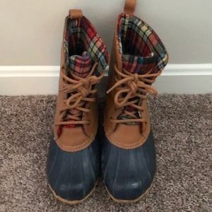 Sporto Duck Boots Blue/Tan |5|